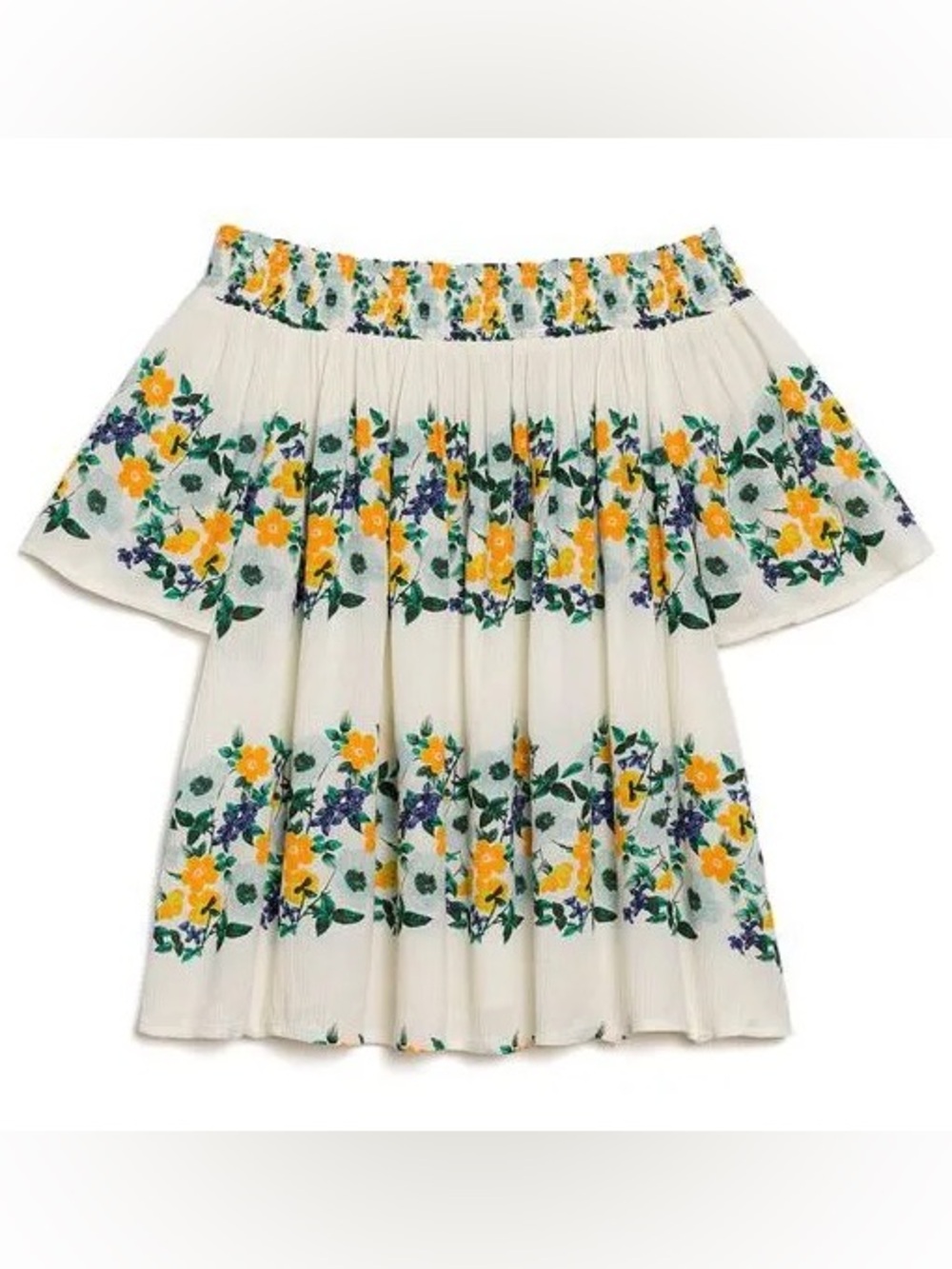 OLD NAVY Floral Off-The-Shoulder Top Cottagecore XL ITALIAN SUMMER